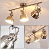 Safari Plafondlamp Chroom geborsteld, 3-lichts