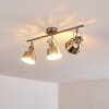 Safari Plafondlamp Chroom geborsteld, 3-lichts