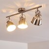 Safari Plafondlamp Chroom geborsteld, 3-lichts