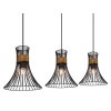 Globo PURRA Hanger Zwart, 3-lichts