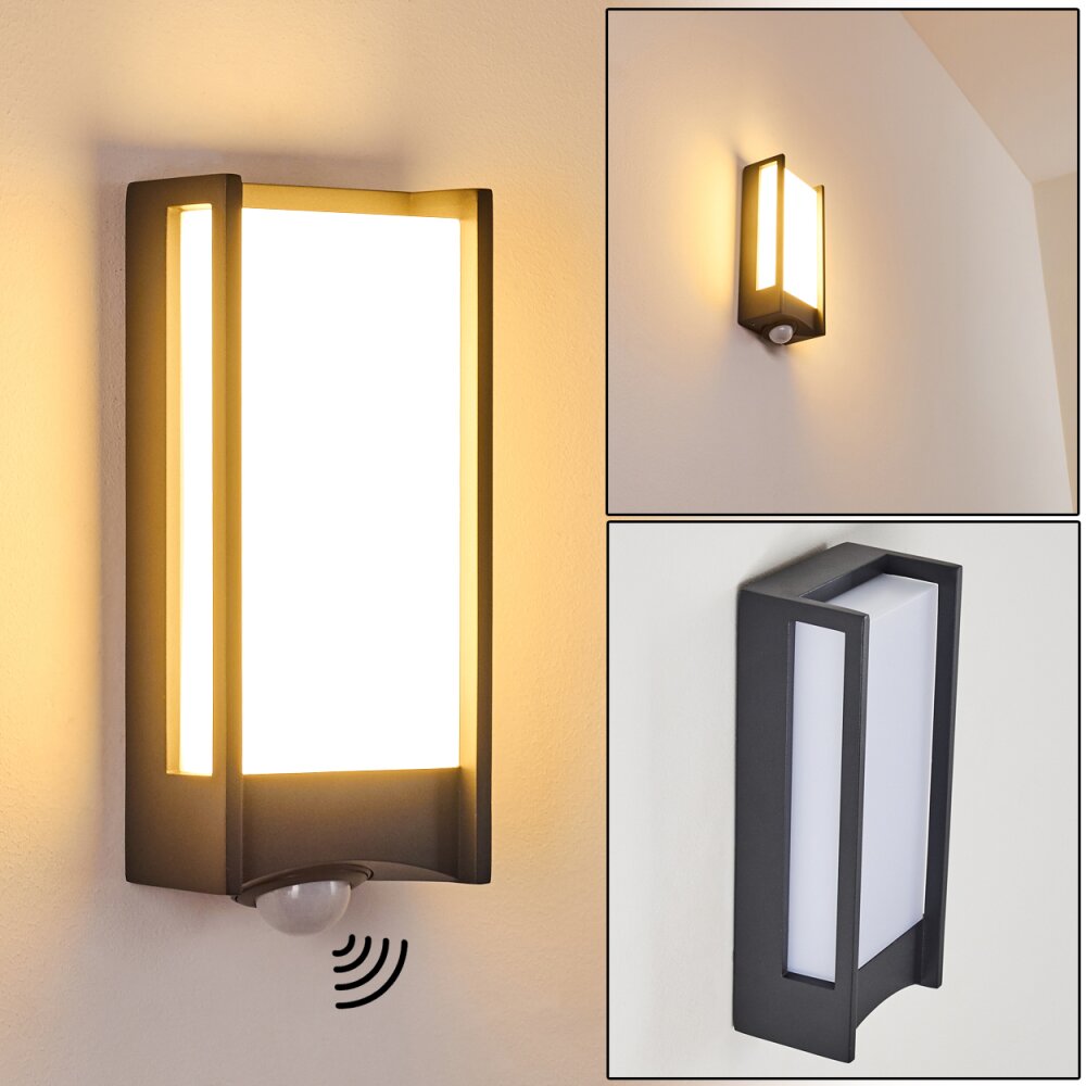 Skove Buiten muurverlichting LED Antraciet, 1-licht, Bewegingsmelder main product photo