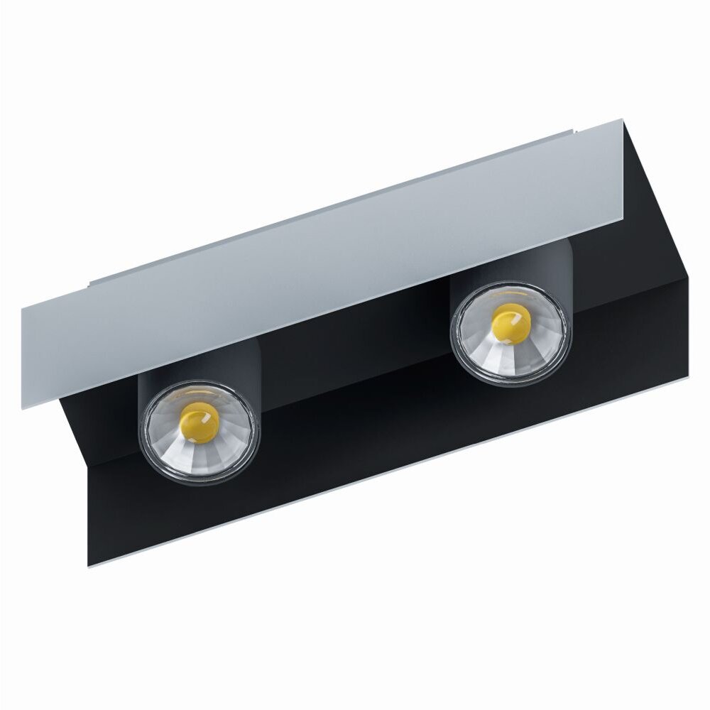 Eglo VISERBA Plafondlamp Aluminium, Zwart, 2-lichts main product photo