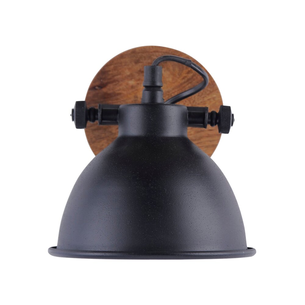Leuchten-Direkt Samia Muurlamp Zwart, 1-licht main product photo