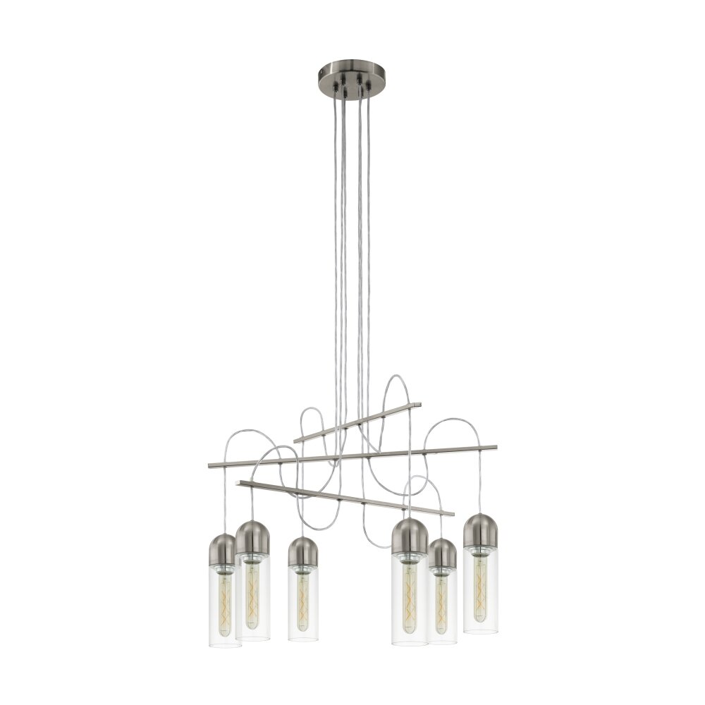 Eglo ZACHARO Hanger LED Nikkel mat, 6-lichts main product photo