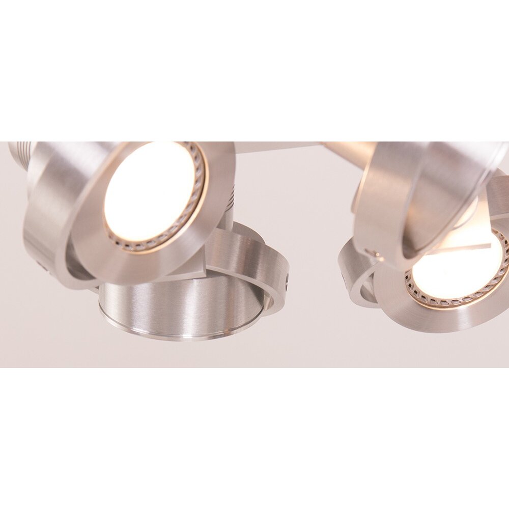 Steinhauer Quatro Plafond spot LED roestvrij staal, 4-lichts