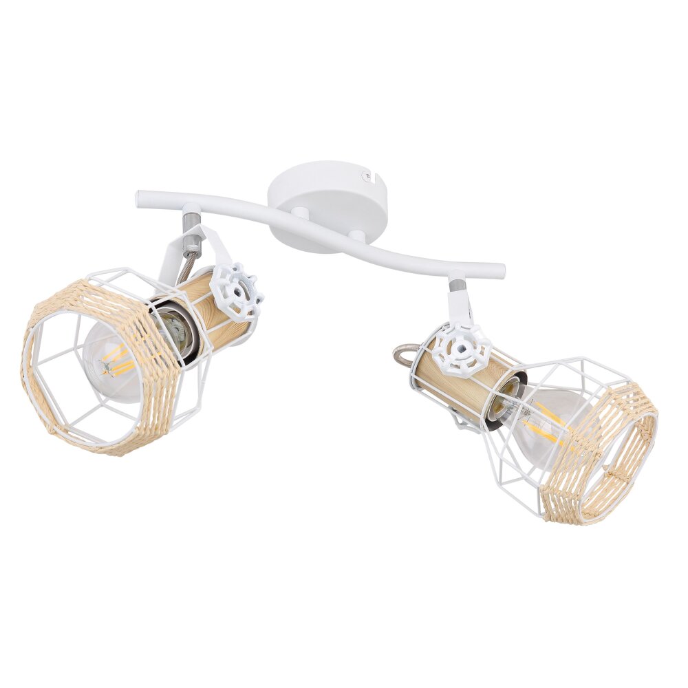 Globo BANA Spotlamp Bruin, Wit, 2-lichts