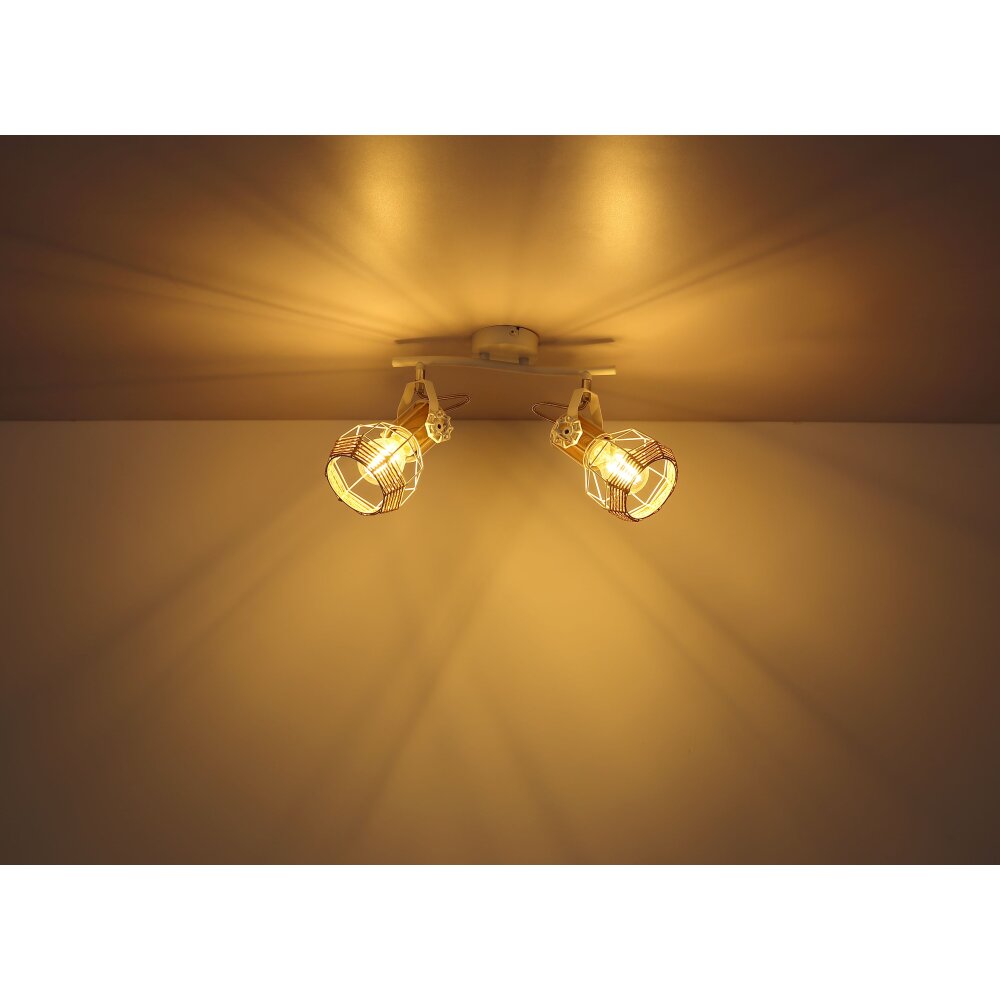 Globo BANA Spotlamp Bruin, Wit, 2-lichts
