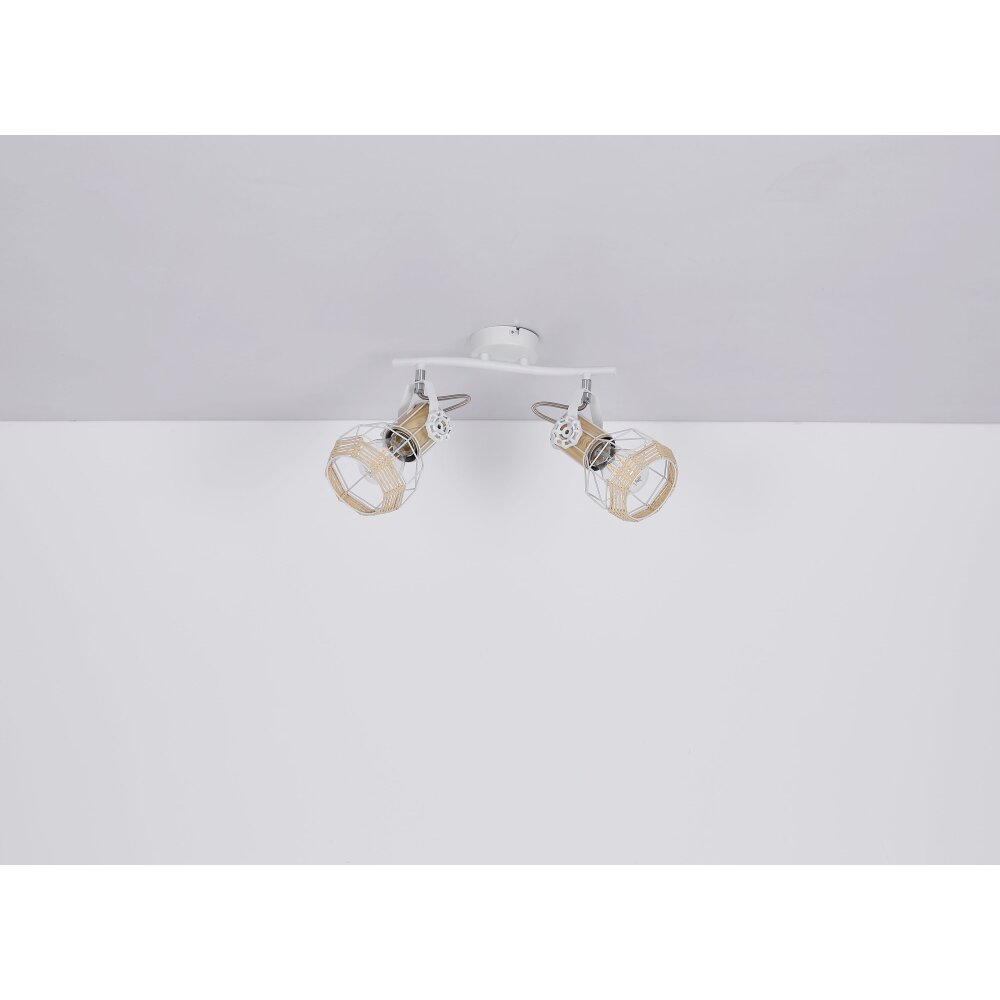 Globo BANA Spotlamp Bruin, Wit, 2-lichts