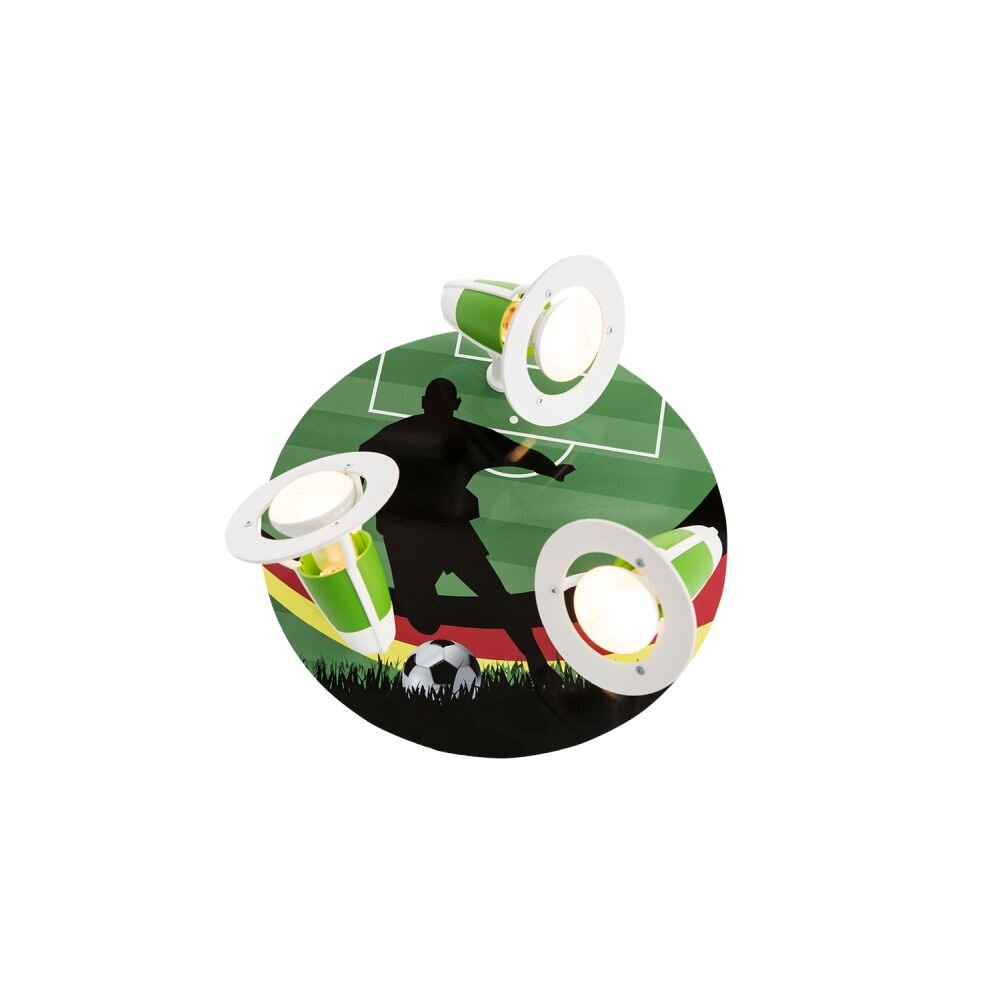 Elobra FUSSBALLER Plafondlamp Groen, 3-lichts main product photo