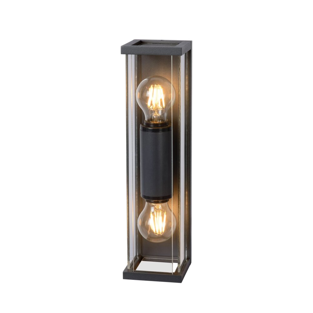 Lucide CLAIRE MINI Buiten muurverlichting Zwart, 2-lichts main product photo