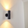 Satava Buiten muurverlichting LED Zwart, 2-lichts