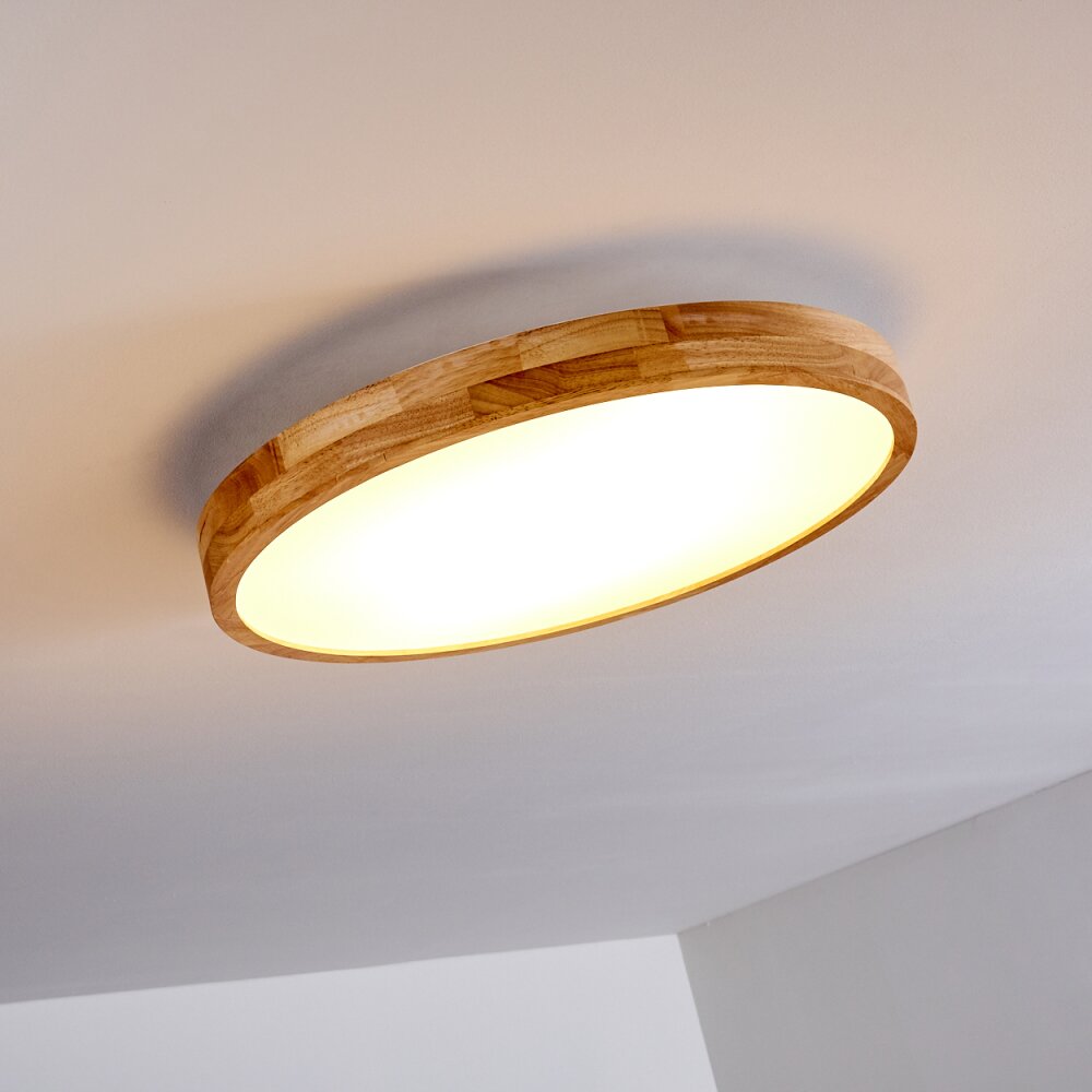 Bagaha Plafondlamp LED Hout licht, 1-licht, Afstandsbediening