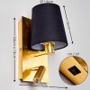 Kublis Muurlamp Goud, 2-lichts