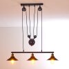 Gudem Hanglamp Zwart-Goud, 3-lichts