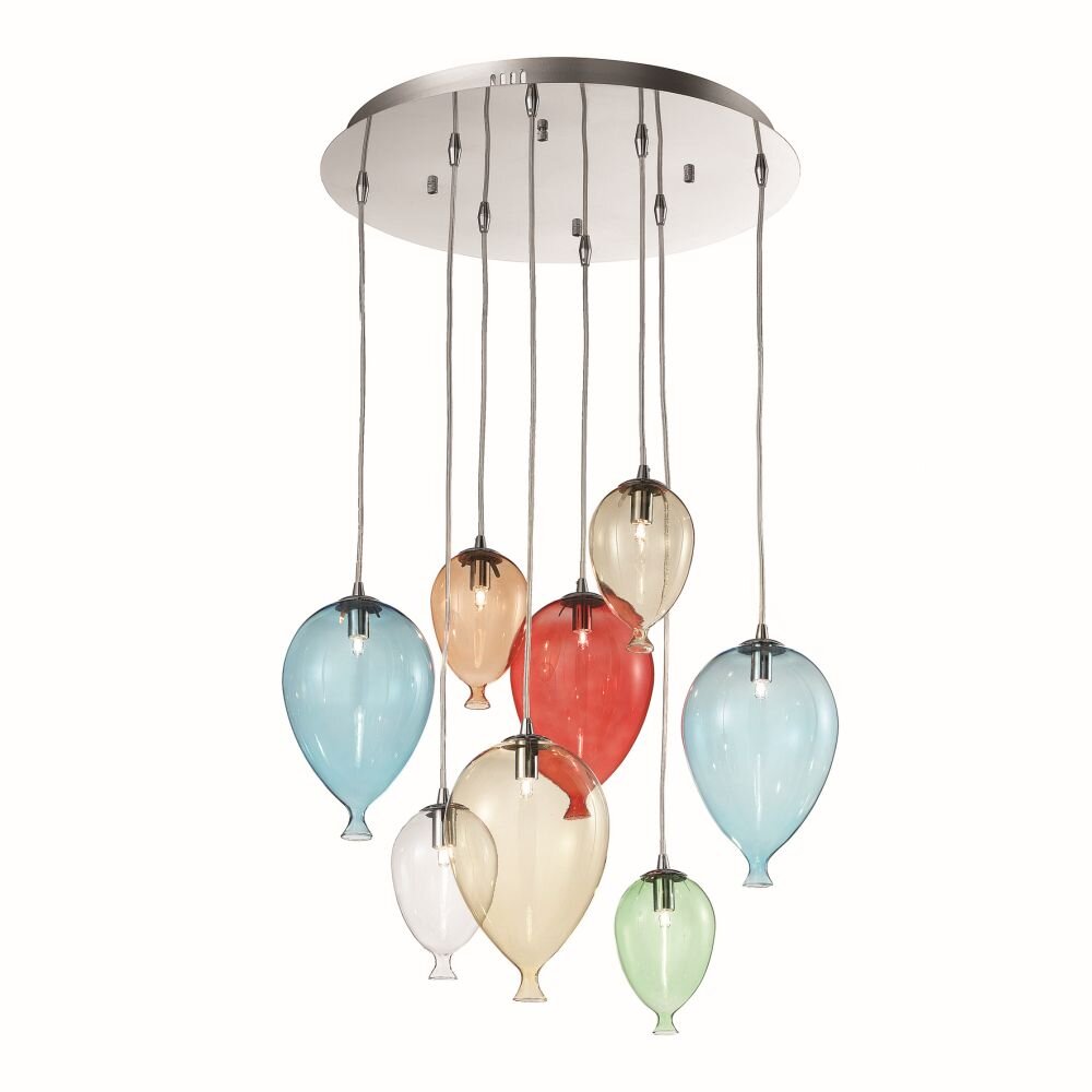 Ideallux CLOWN Hanger Chroom, 8-lichts main product photo