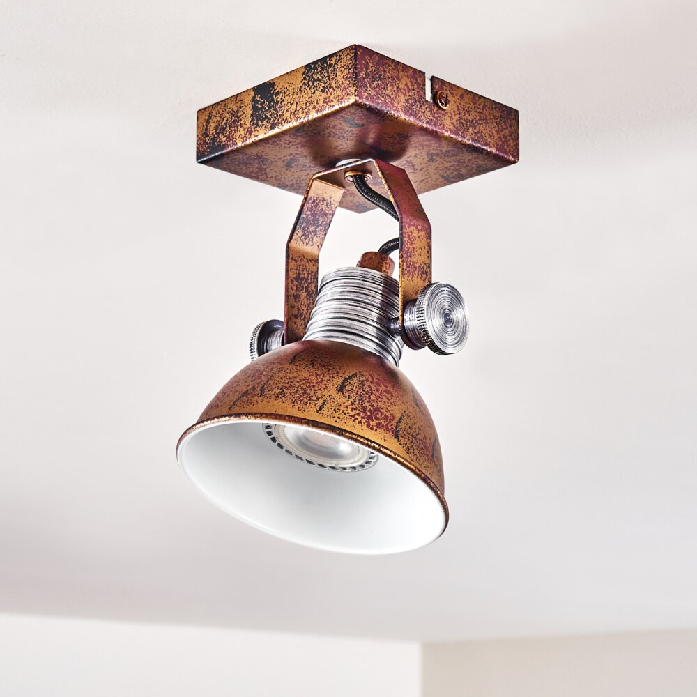 Gudo Plafondlamp Bruin, Brons, 1-licht