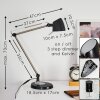 Mildura Tafellamp LED Zwart, Wit, 1-licht