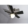Globo MARVA Ventilator roestvrij staal, Grijs, Nikkel mat, Wit, 1-licht