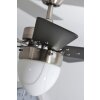 Globo MARVA Ventilator roestvrij staal, Grijs, Nikkel mat, Wit, 1-licht