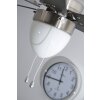 Globo MARVA Ventilator roestvrij staal, Grijs, Nikkel mat, Wit, 1-licht