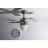 Globo MARVA Ventilator roestvrij staal, Grijs, Nikkel mat, Wit, 1-licht
