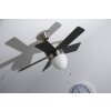 Globo MARVA Ventilator roestvrij staal, Grijs, Nikkel mat, Wit, 1-licht