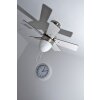 Globo MARVA Ventilator roestvrij staal, Grijs, Nikkel mat, Wit, 1-licht