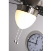 Globo MARVA Ventilator roestvrij staal, Grijs, Nikkel mat, Wit, 1-licht