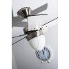 Globo MARVA Ventilator roestvrij staal, Grijs, Nikkel mat, Wit, 1-licht