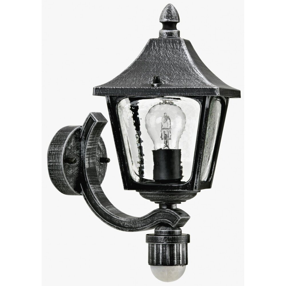 Albert 1822 Buiten muurverlichting Zwart, Zilver, 1-licht, Bewegingsmelder main product photo