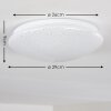 Norton Star Plafondlamp LED Wit, 1-licht, Afstandsbediening, Kleurwisselaar