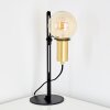 Kirehito Tafellamp Goud, Messing, Zwart, 1-licht