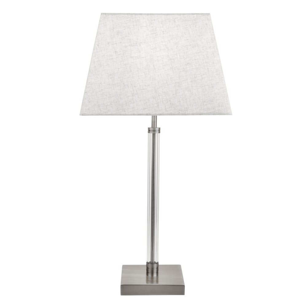 Searchlight SIENA Tafellamp Nikkel mat, Transparant, Helder, Wit, 1-licht main product photo