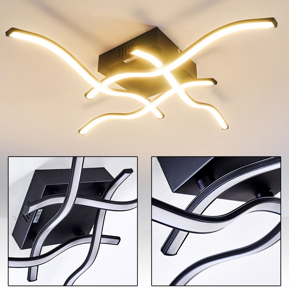 Voltti Plafondlamp LED Zwart, 4-lichts main product photo