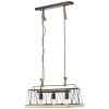 Brilliant Narcy Hanglamp Hout donker, 3-lichts