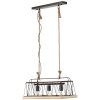 Brilliant Narcy Hanglamp Hout donker, 3-lichts