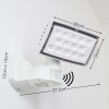 Loit Buiten muurverlichting LED Wit, 1-licht, Bewegingsmelder