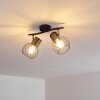 Bacau Plafondlamp Zwart, 2-lichts