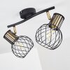 Bacau Plafondlamp Zwart, 2-lichts
