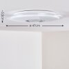 Haderup Plafondlamp LED Chroom, Wit, 1-licht, Afstandsbediening, Kleurwisselaar