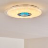 Haderup Plafondlamp LED Chroom, Wit, 1-licht, Afstandsbediening, Kleurwisselaar