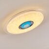 Haderup Plafondlamp LED Chroom, Wit, 1-licht, Afstandsbediening, Kleurwisselaar