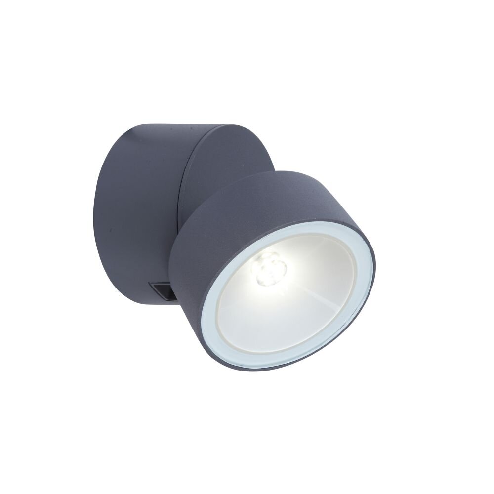 Lutec TRUMPET Buiten muurverlichting LED Antraciet, 1-licht main product photo