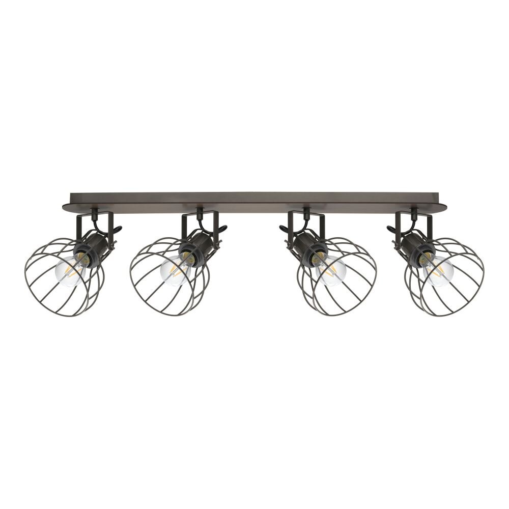 EGLO SAMBATELLO Plafond spot Bruin, Zilver, 4-lichts main product photo