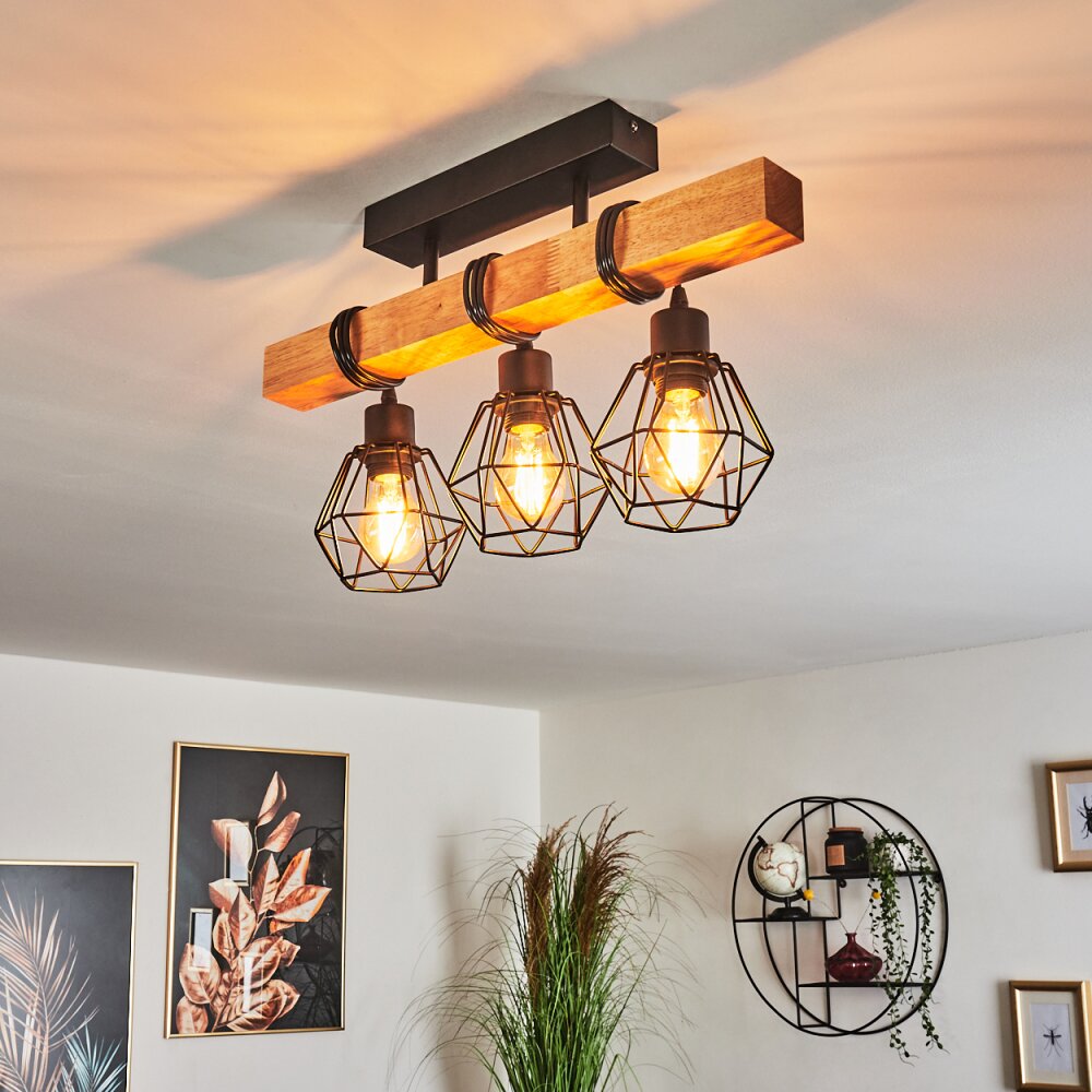 Barbengo Plafondlamp Zwart, 3-lichts main product photo