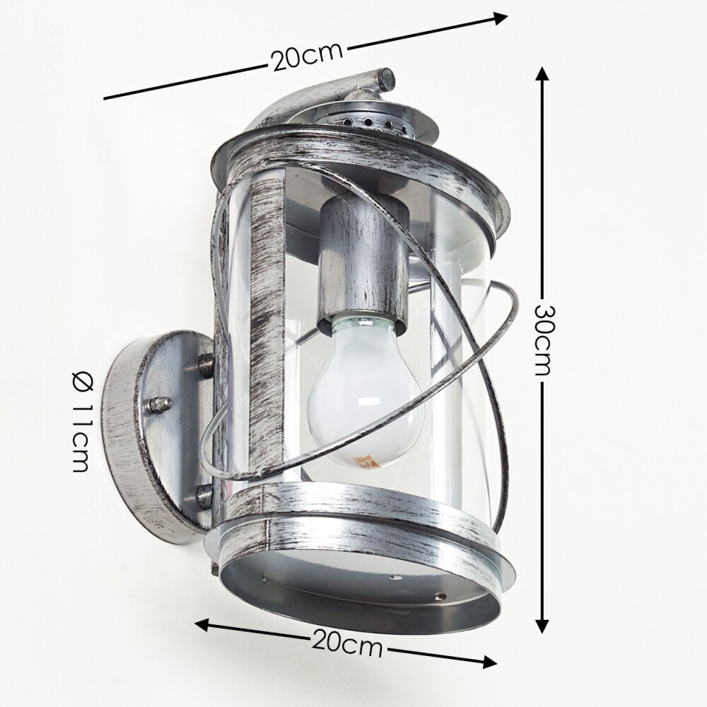 Chamesol Buiten muurverlichting Donkerbruin, Zilver, 1-licht