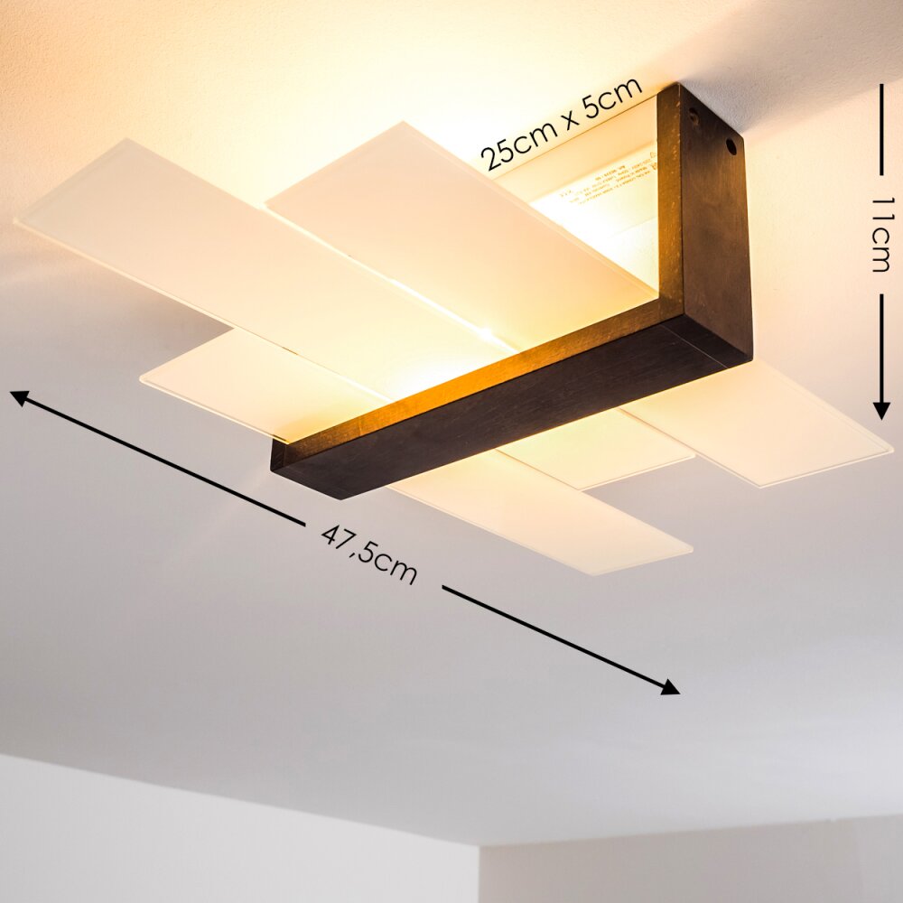 Lovikka Plafondlamp Hout donker, 1-licht