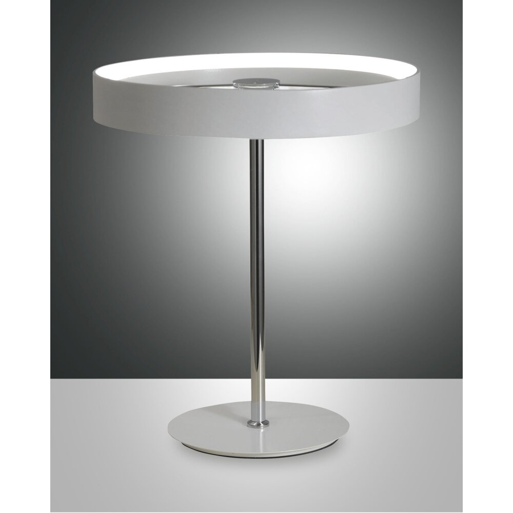 Fabas Luce Double Tafellamp LED Chroom, Wit, 1-licht main product photo