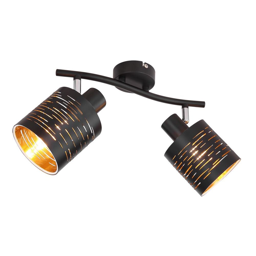 Globo TUNNO Spotlamp Zwart, 2-lichts main product photo