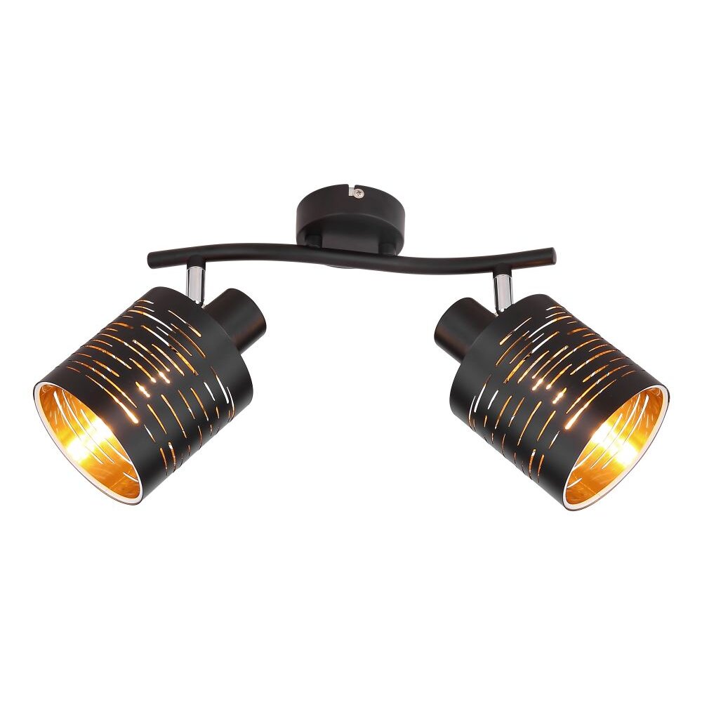 Globo TUNNO Spotlamp Zwart, 2-lichts